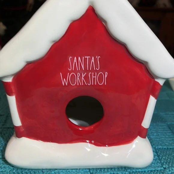 Rae dunn SANTAS WORKSHOP birdhouse - Picture 6 of 8